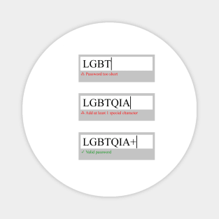 LGBTQIA+ password Magnet